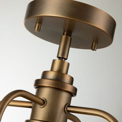 Quintiesse - Udendørs lanterne på stang TRIOCENT 1xE27/40W/230V Ø 24 cm IP44 bronzefarvet