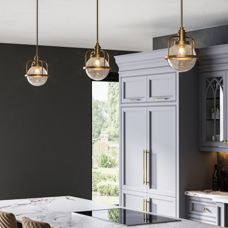 Quintiesse - Udendørs lanterne på stang TRIOCENT 1xE27/40W/230V Ø 24 cm IP44 bronzefarvet
