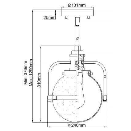 Quintiesse - Udendørs lanterne på stang TRIOCENT 1xE27/40W/230V Ø 24 cm IP44 bronzefarvet