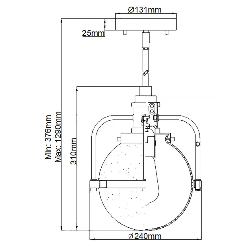 Quintiesse - Udendørs lanterne på stang TRIOCENT 1xE27/40W/230V Ø 24 cm IP44 bronzefarvet