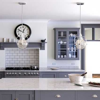 Quintiesse - Udendørs stolpelampe TRIOCENT 1xE27/40W/230V IP44 blank krom