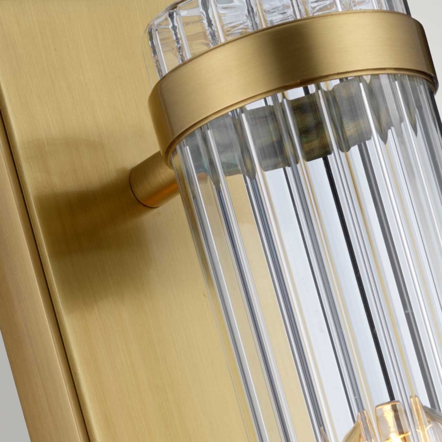 Quintiesse - LED badeværelses-væglampe WELLINGTON 1xE27/7W/230V IP44, guldfarvet