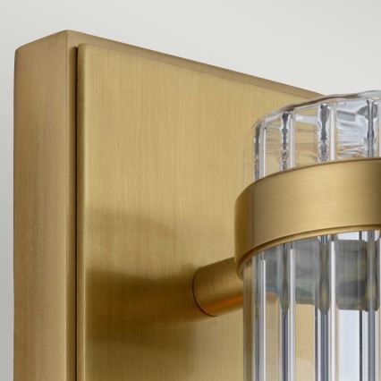 Quintiesse - LED badeværelses-væglampe WELLINGTON 1xE27/7W/230V IP44, guldfarvet