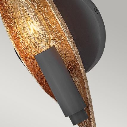 Quintiesse - Væglampe WILLOW 1xE14/40W/230V guld/sort