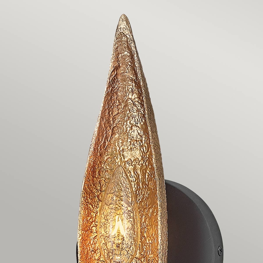 Quintiesse - Væglampe WILLOW 1xE14/40W/230V guld/sort