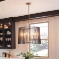 Quintiesse - Stangpendel LINARA 6xE14/60W/230V Ø 66 cm sort/guld