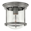 Quintiesse - Udendørs loftlampe HADRIAN 1xE27/60W/230V Ø 19,6 cm IP44 mat krom