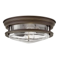 Quintiesse - Udendørs loftlampe HADRIAN 2xE27/40W/230V Ø 27,8 cm IP44 bronze