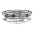 Quintiesse - Udendørs loftlampe HADRIAN 2xE27/40W/230V Ø 27,8 cm IP44 poleret krom