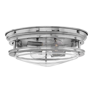 Quintiesse - Udendørs loftlampe HADRIAN 2xE27/40W/230V Ø 27,8 cm IP44 poleret krom