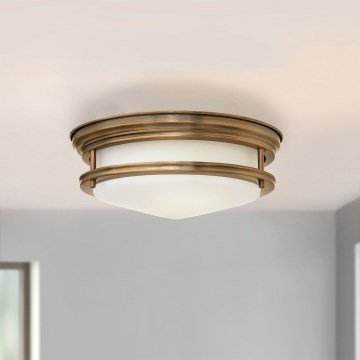 Quintiesse - Udendørs loftlampe HADRIAN 2xE27/40W/230V Ø 30,5 cm IP44 bronze