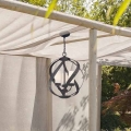 Quintiesse - Udendørs lysekrone med kæde BLACKSMITH 3xE14/40W/230V Ø 40,7 cm IP44 sort