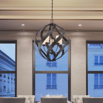 Quintiesse - Udendørs lysekrone på kæde BLACKSMITH 5xE14/40W/230V pr. 66,4 cm IP44 sort