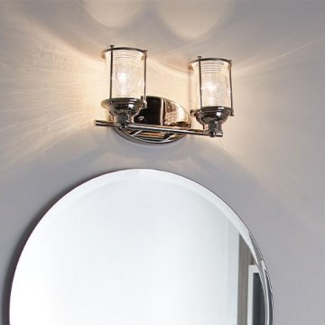 Quintiesse - Udendørs væglampe ASHLAND BAY 2xE27/60W/230V IP44 blank krom