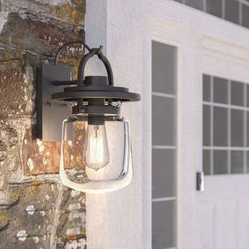 Quintiesse - Udendørs væglampe LASALLE S 1xE27/60W/230V IP44 bronzefarvet