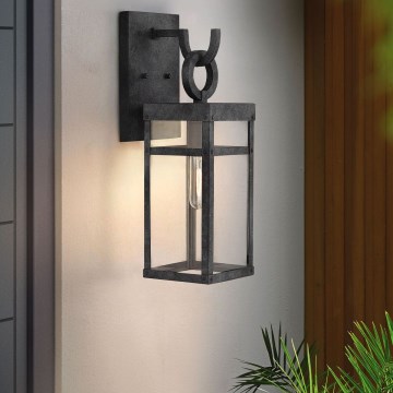 Quintiesse - Udendørs væglampe PORTER M 1xE27/60W/230V IP44 sort