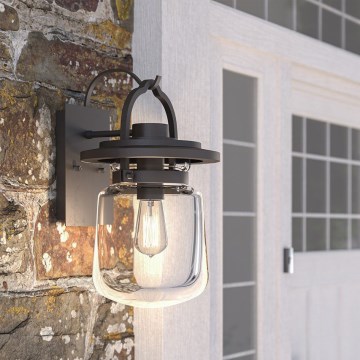 Quintiesse - Udendørs vægmonteret lampe LASALLE M 1xE27/60W/230V IP44 bronze