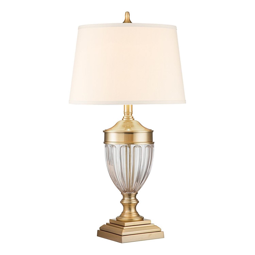 Quoizel - Bordlampe DENNISON 1xE27/60W/230V guldfarvet