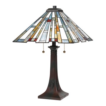 Quoizel - Bordlampe Tiffany MAYBECK 2xE27/60W/230V