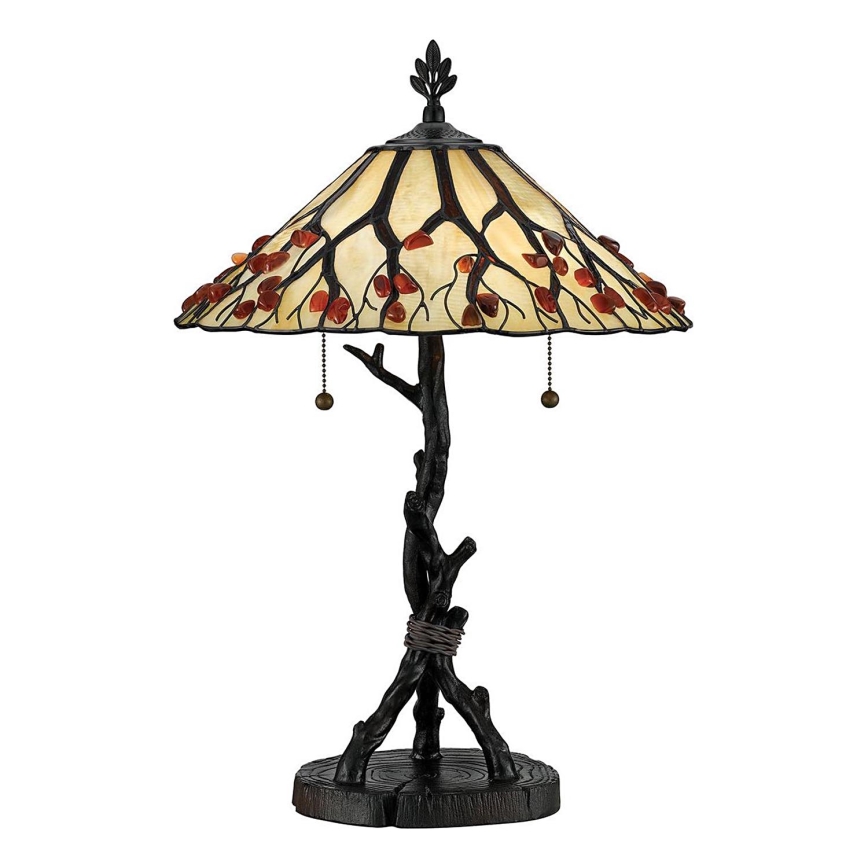 Quoizel - Bordlampe Tiffany WHISPERING 2xE27/60W/230V