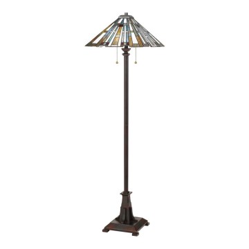 Quoizel - Gulvlampe Tiffany MAYBECK 2xE27/60W/230V