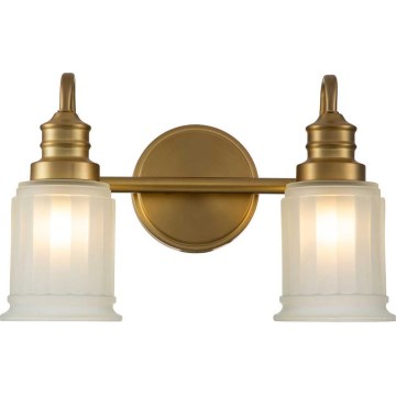 Quoizel - LED væglampe til badeværelse SWELL 2xG9/3W/230V IP44 guld