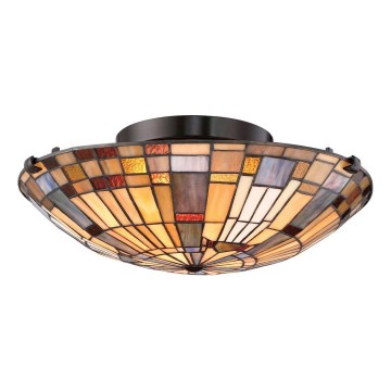 Quoizel - Loftlampe INGLENOOK 2xE27/60W/230V diameter 40,7 cm