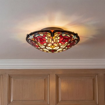 Quoizel - Loftlampe Tiffany LARISSA 2xE27/40W/230V Ø 41,2 cm