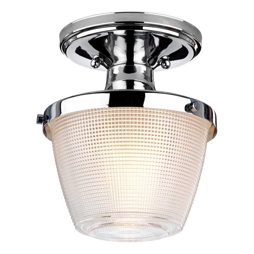 Quoizel - Loftlampe til badeværelse DUBLIN 1xE27/40W/230V IP44 skinnende krom