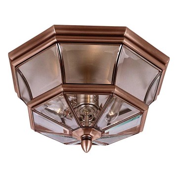 Quoizel - NEWBURY Udendørs loftlampe 3xE14/60W/230V IP44 kobberfarvet