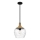 Quoizel - Pendellampe ROYER 1xE27/60W/230V diameter 30,2 cm transparent/sort/beige