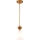 Quoizel - Pendellampe STARING 1xE27/40W/230V diameter 18,4 cm guldfarvet/patina/hvid