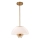 Quoizel - Pendellampe STARING 3xE14/40W/230V diameter 45,7 cm guldfarvet/patina/hvid