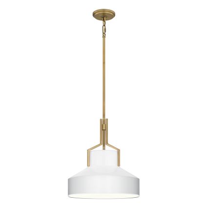 Quoizel - BRECKEN pendellampe på stang 2xE27/60W/230V guld/hvid