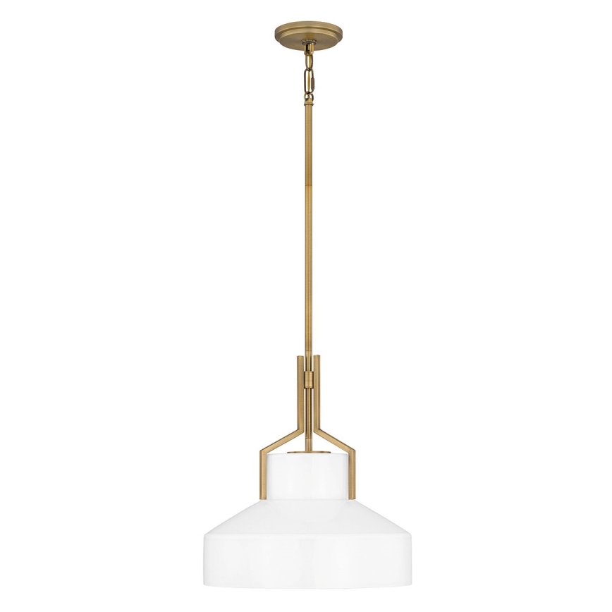 Quoizel - BRECKEN pendellampe på stang 2xE27/60W/230V guld/hvid