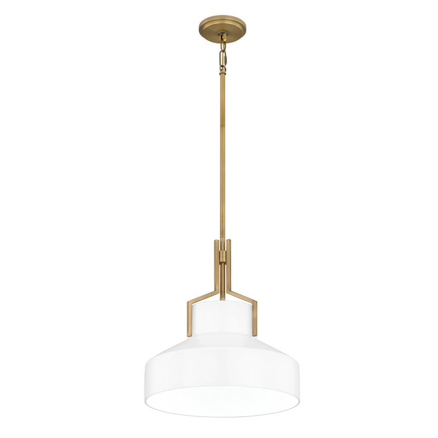 Quoizel - BRECKEN pendellampe på stang 2xE27/60W/230V guld/hvid