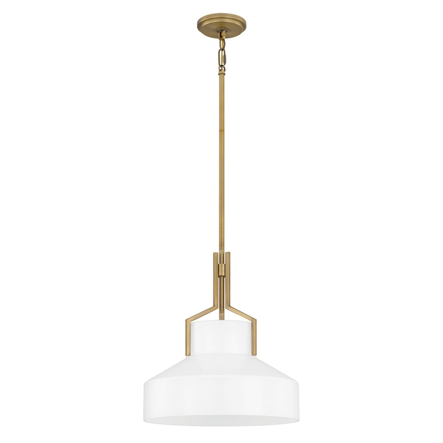 Quoizel - BRECKEN pendellampe på stang 2xE27/60W/230V guld/hvid