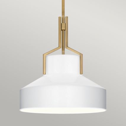Quoizel - BRECKEN pendellampe på stang 2xE27/60W/230V guld/hvid