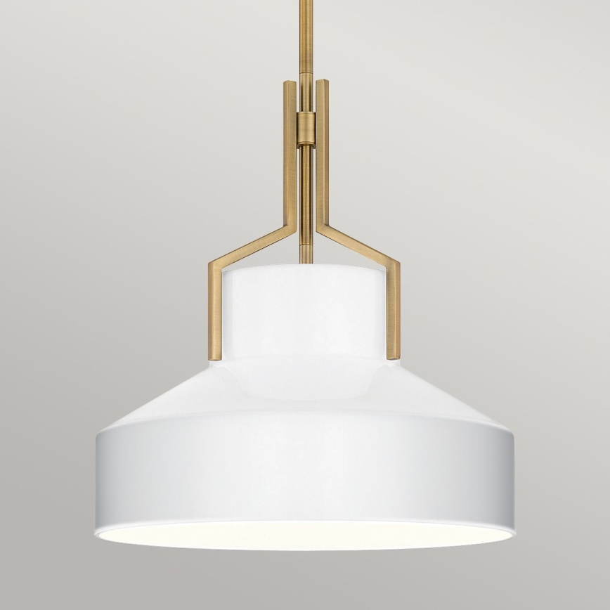 Quoizel - BRECKEN pendellampe på stang 2xE27/60W/230V guld/hvid
