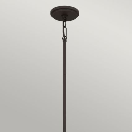 Quoizel - Loftpendel med stang BRECKEN 2xE27/60W/230V sort/hvid