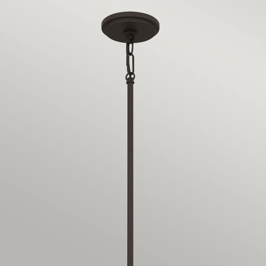 Quoizel - Loftpendel med stang BRECKEN 2xE27/60W/230V sort/hvid