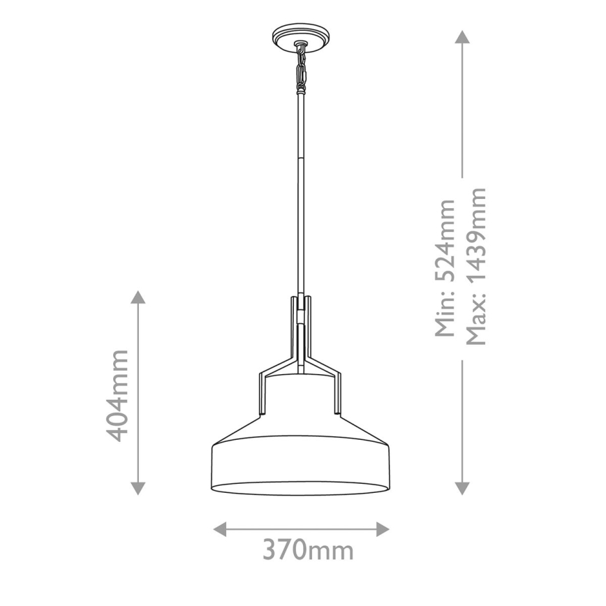 Quoizel - Loftpendel med stang BRECKEN 2xE27/60W/230V sort/hvid