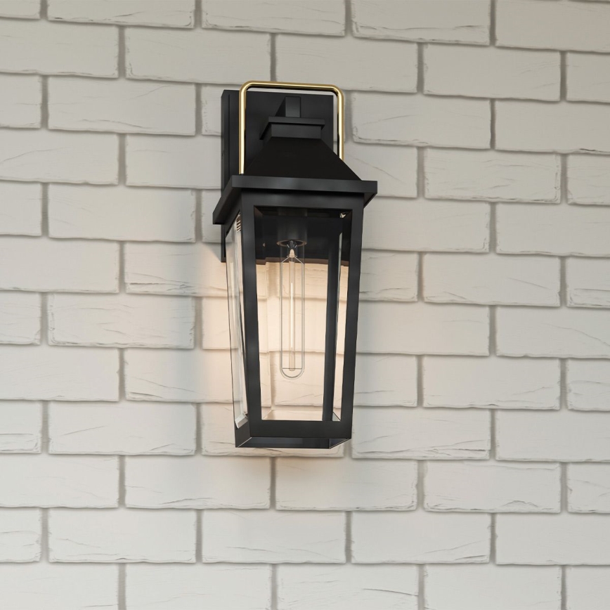 Quoizel - Udendørs væglampe BUCKLEY M 1xE27/40W/230V IP44 sort