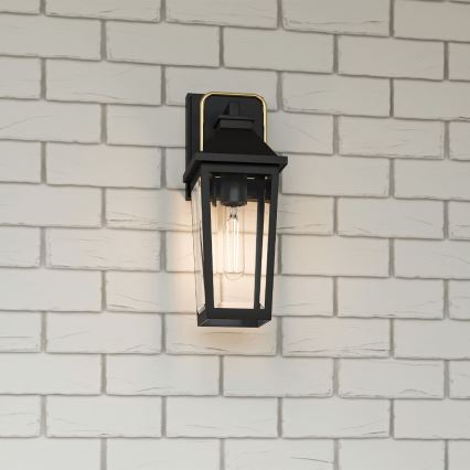 Quoizel - Udendørs væglampe BUCKLEY 1xE27/40W/230V IP44 sort