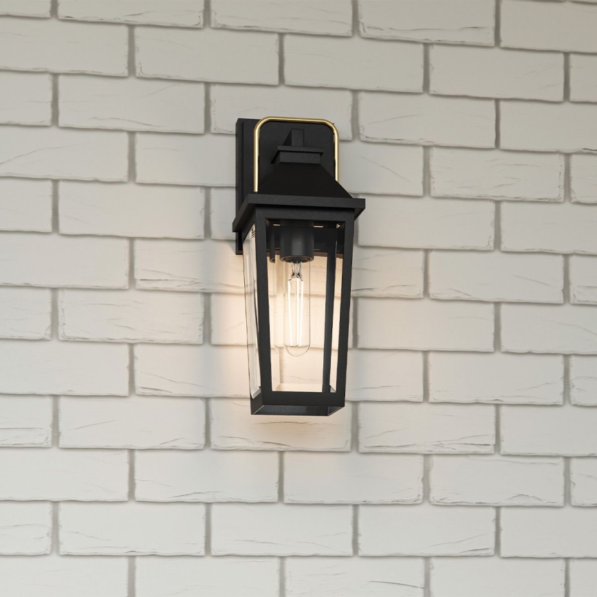 Quoizel - Udendørs væglampe BUCKLEY 1xE27/40W/230V IP44 sort
