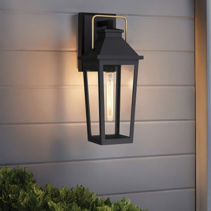 Quoizel - Udendørs væglampe BUCKLEY 1xE27/40W/230V IP44 sort