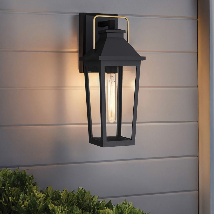 Quoizel - Udendørs væglampe BUCKLEY 1xE27/40W/230V IP44 sort