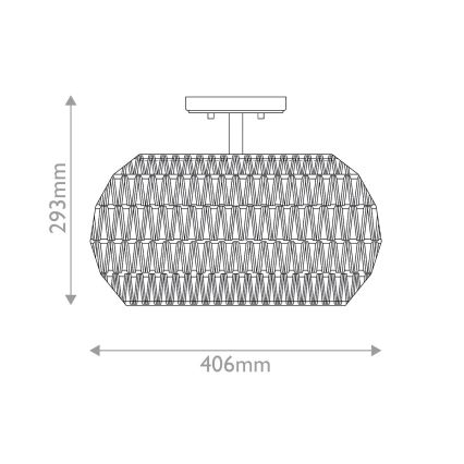 Quoizel - Loftlampe CASABLANCA 3xE27/60W/230V brun