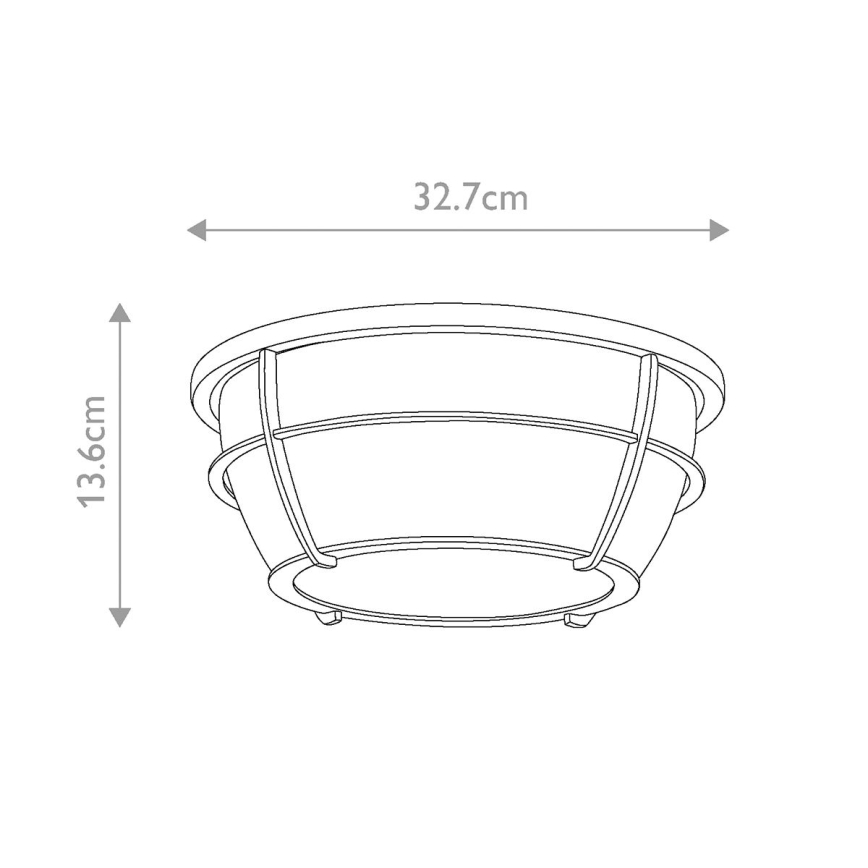 Quoizel - Loftlampe til badeværelse CHANCE 2xE27/60W/230V IP44