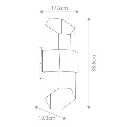 Quoizel - Udendørs LED væglampe CHASM 2xLED/5,5W/230V IP44